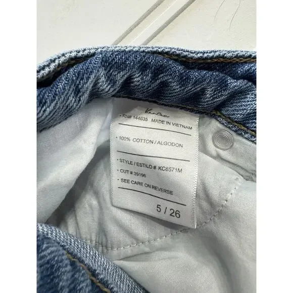 Kancan Womens Jeans Size 5/26 Estilo Skinny Distressed Cropped Raw Hem Denim - Picture 4 of 7